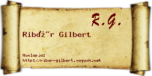Ribár Gilbert névjegykártya